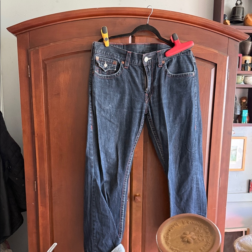 True Religion Dark Blue Straight Jeans